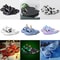Men Luminous Christmas Shark Slippers Pirate Milk Cow Sandals Nonslip EVA Flip Flops Adult Bathroom 0