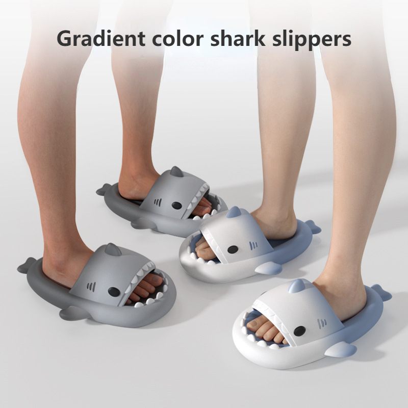 Men Luminous Christmas Shark Slippers Pirate Milk Cow Sandals Nonslip EVA Flip Flops Adult Bathroom 2