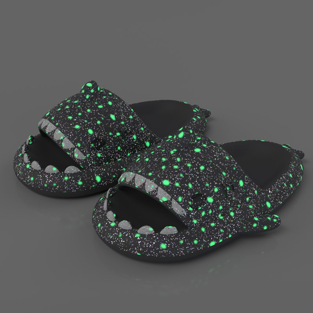 Men Luminous Christmas Shark Slippers Pirate Milk Cow Sandals Nonslip EVA Flip Flops Adult Bathroom 6