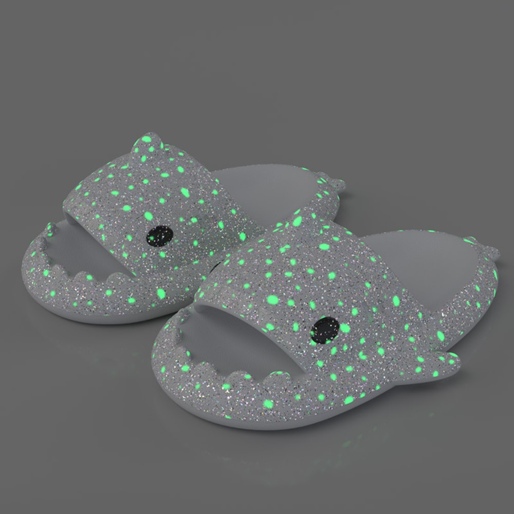 Men Luminous Christmas Shark Slippers Pirate Milk Cow Sandals Nonslip EVA Flip Flops Adult Bathroom 7