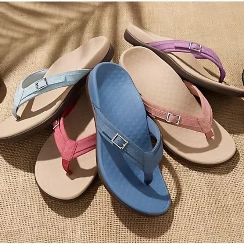 Women Customizable Summer Orthopedic Sandals Casual Flip Flop Comfortable Slippers For Home And Out 7