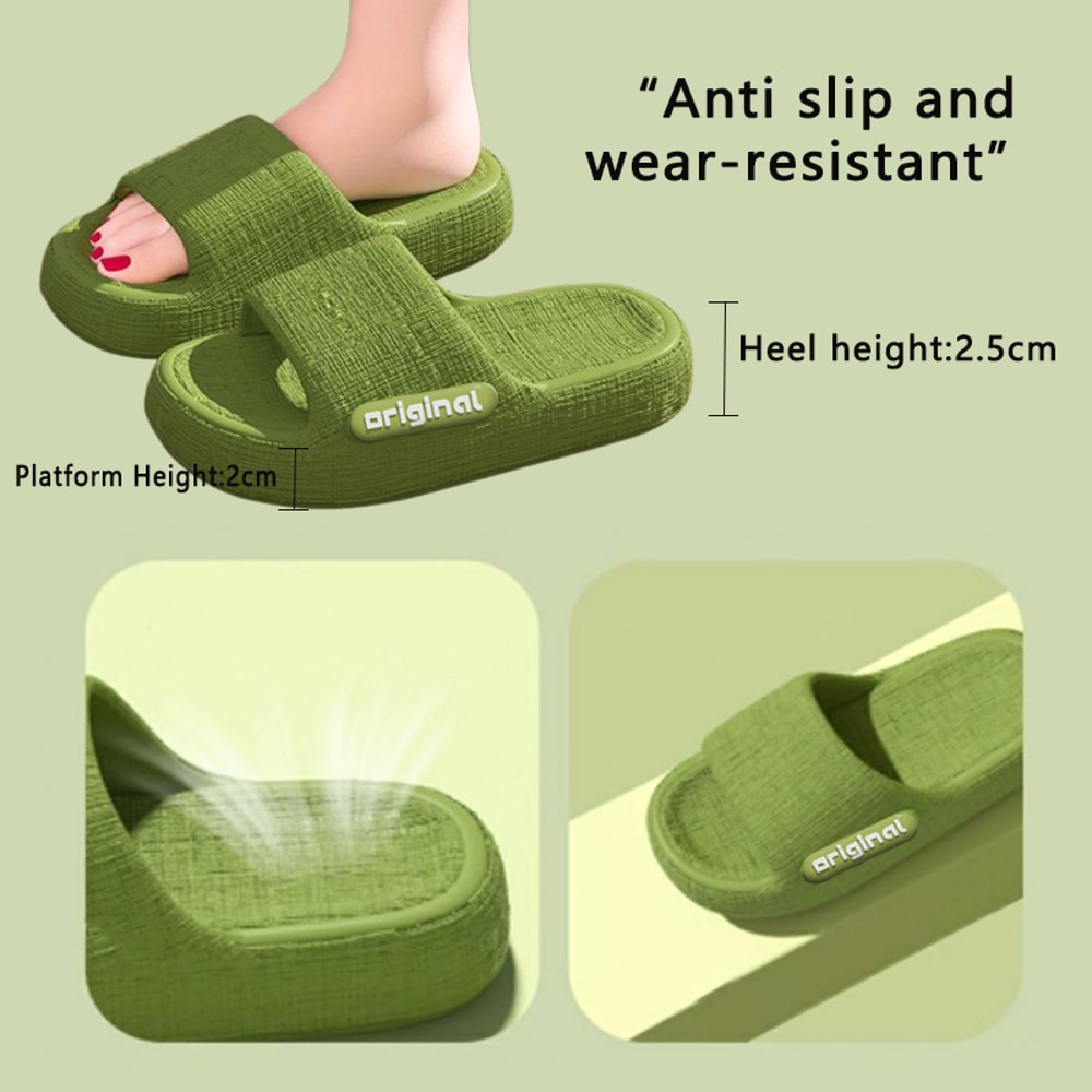 Womens Thick Platform EVA Slippers NonSlip Beach Flip Flops Summer Outdoor Comfort Soft Sole Indoor 5