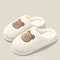 Cute Bear Cotton Slippers For Women Nonslip Slides Plush Warm Winter Indoor Sandals Home Flip Flops 1