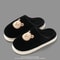 Cute Bear Cotton Slippers For Women Nonslip Slides Plush Warm Winter Indoor Sandals Home Flip Flops 2