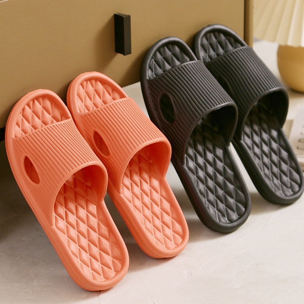 Summer Indoor Skid Proof Soft Home Slippers Couple Bathroom Slippers Sandals Men Women Flip Flops F 5