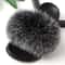 Luxury Fox Fur Slides For Women Designer Sandals Summer Furry Slippers Flip Flops Shoes Plus Size S