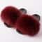 Luxury Fox Fur Slides For Women Designer Sandals Summer Furry Slippers Flip Flops Shoes Plus Size S
