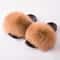 Luxury Fox Fur Slides For Women Designer Sandals Summer Furry Slippers Flip Flops Shoes Plus Size S