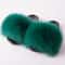 Luxury Fox Fur Slides For Women Designer Sandals Summer Furry Slippers Flip Flops Shoes Plus Size S