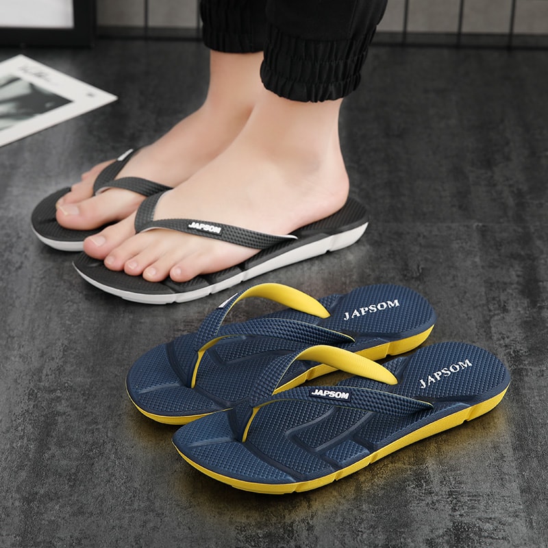 NonSlip Flat Bathroom Slippers For Men Summer Hot Selling Blue FlipFlops Plus Comfort Massage Mens 5
