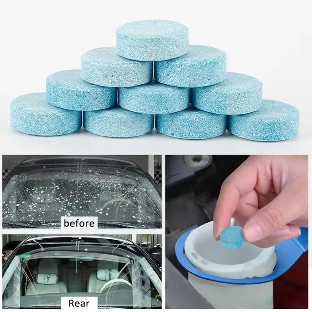 Car Windscreen Cleaner Effervescent Tablet Auto Wiper Glass Cleaner Solid Cleaning Detergent Concen 1