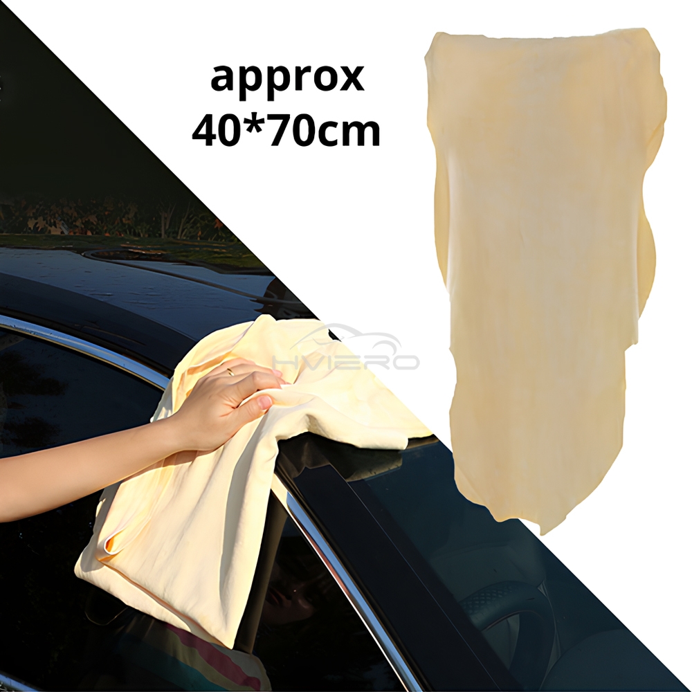 Genuine Leather Chamois Free Shape Cleaning Cloth For Car Auto Home Care Motorcycle Natural Drying 1