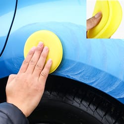 high density 10pcs wax foam sponge pads, round car waxing and polishing applicator, auto detail cleaning tool