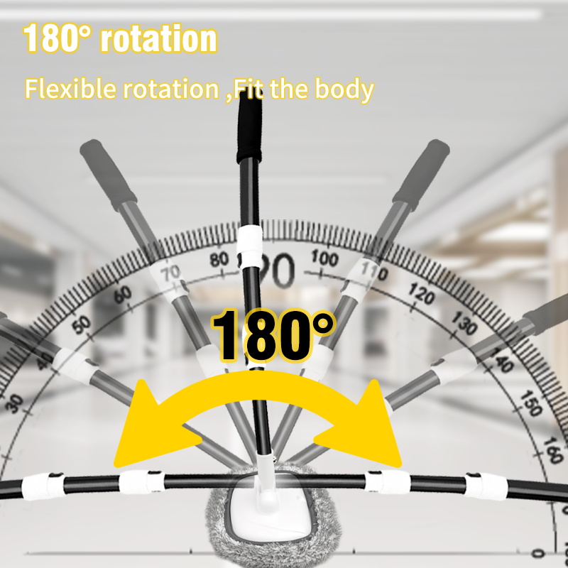 Bend Car Cleaning Brush Car Wash Brush 3Section Broom Telescoping Long Handle Cleaning Mop 5