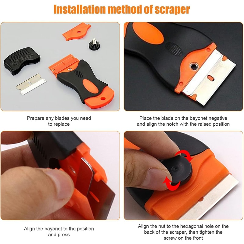 MultiPurpose Paint Scraper Mini Razor Blade Scraper Cleaning Tool For Scraping Stickers 3