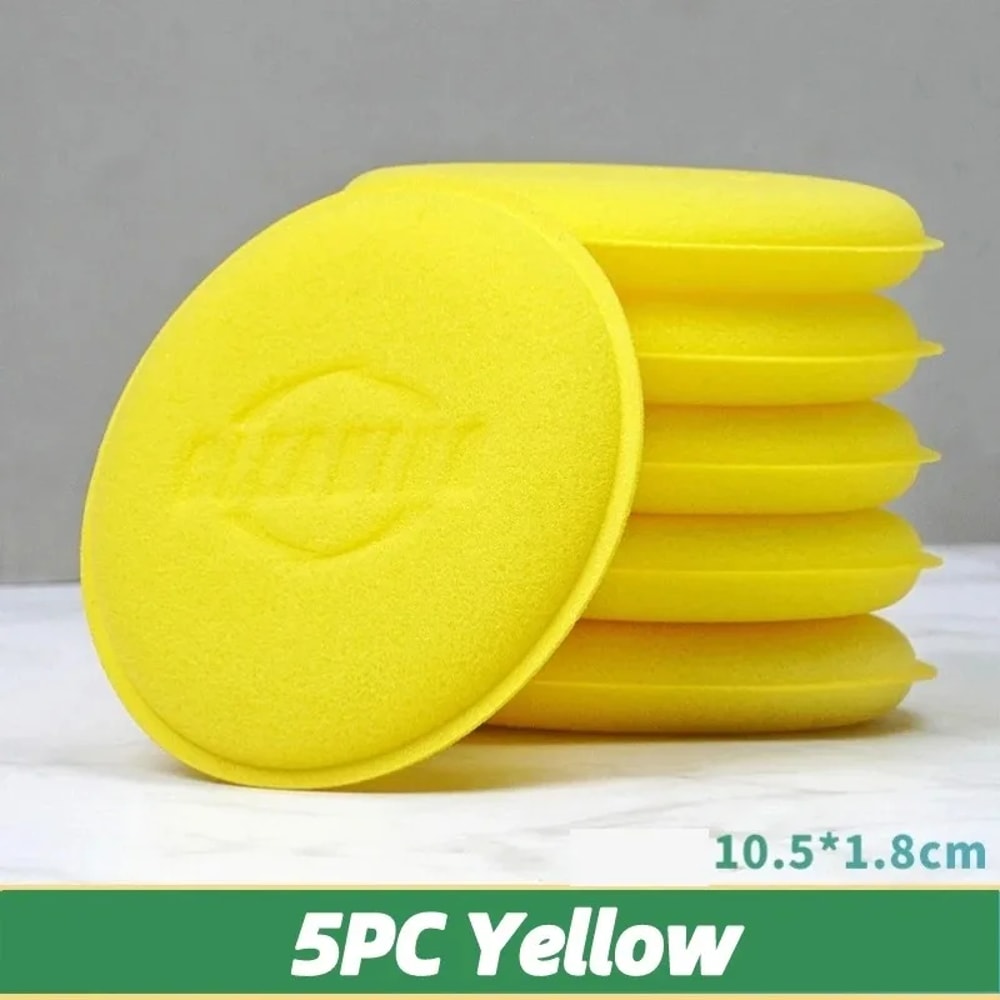 Car Detailing Tools Car Round Waxing Polish Sponges High Density Foam Applicator Pads Curing Polis 5