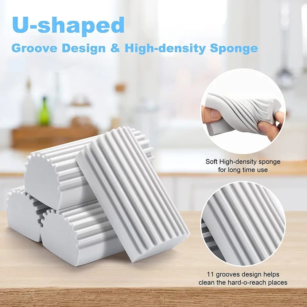 Reusable Dusters for Cleaning Blinds, Car Magical Dust Cleaning Sponge, Baseboard Cleaner Duster Sponge Tool