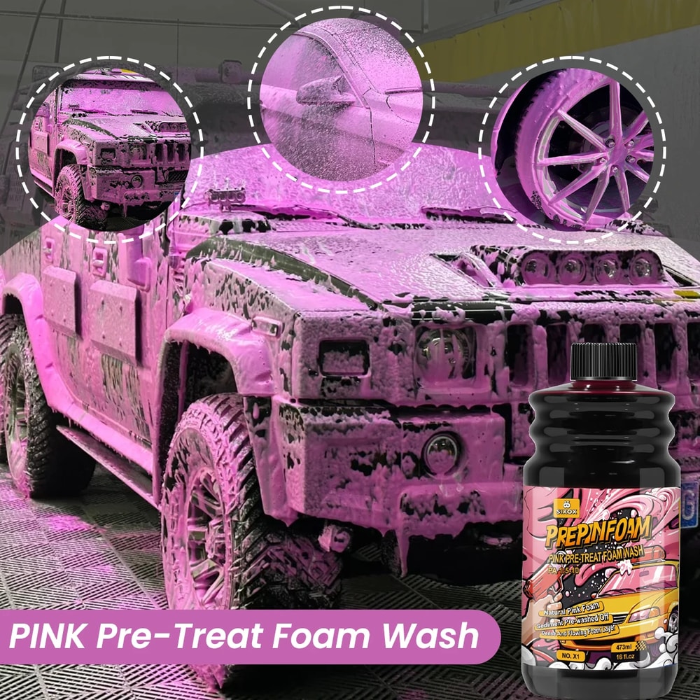 Car Wash Shampoo Pink Magic Foam Cleaner High Concentration Sediment Soap Prewashed Off Wash Super 3