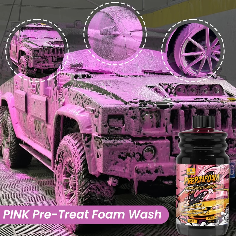 Car Wash Shampoo Pink Magic Foam Cleaner High Concentration Sediment Soap Prewashed Off Wash Super 3
