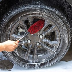 plush car rim tire wash brushes, car wheel detailing cleaning brush, long handle bendable auto wheel clean tools