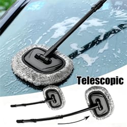 telescoping long handle car wash mop, new retractable bent bar car wash brush, essential car cleaning tools