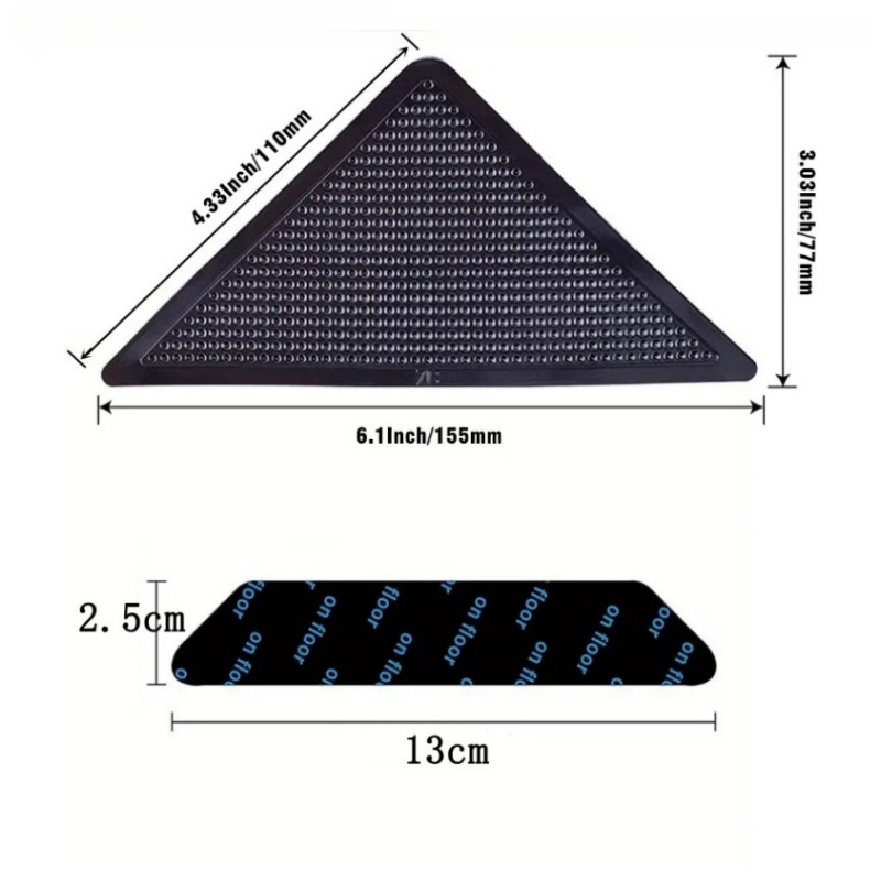 Reusable Carpet Nonslip Stickers Washable Antislip Mat Anti Curling Rug Pads Corner Clip Fixed Grip 3