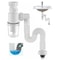Flexible Downspout For Kitchen Sink Drain PTrap With Retractable Deodorizing Filter 0