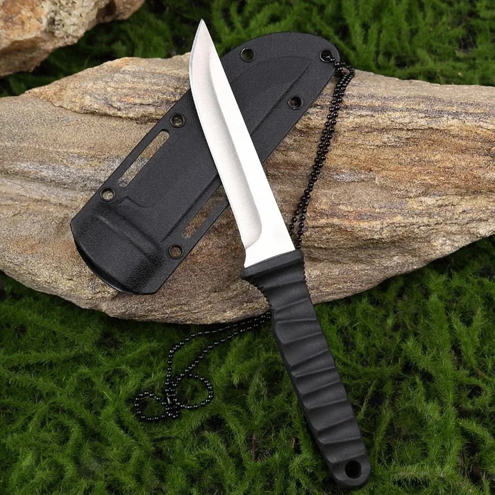 High Hardness LifeSaving Knife Outdoor SelfDefense Camping Knife Stainless Steel EDC Knife For Clim 5