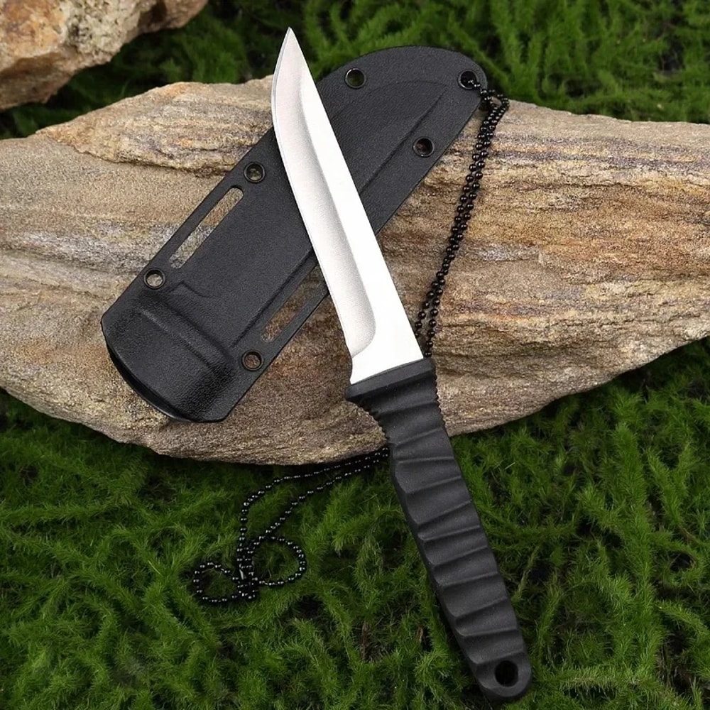 High Hardness LifeSaving Knife Outdoor SelfDefense Camping Knife Stainless Steel EDC Knife For Clim 1