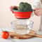 Folding Silicone Drain Basket Fruit Vegetable Washing Basket Foldable Strainer Colander Collapsible Drainer