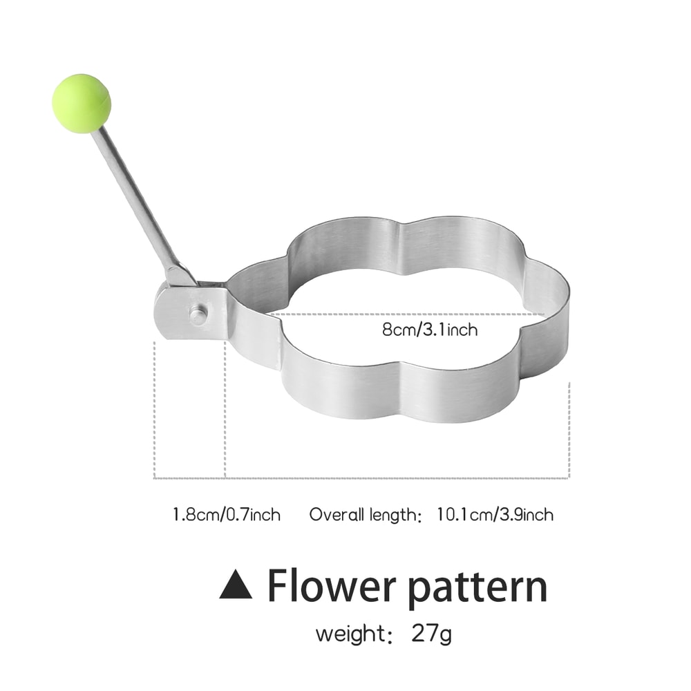Stainless Steel Egg Mold DIY Breakfast Egg Shaper Pancake Rings Sandwich Tools Baking Utensil Kitch 5