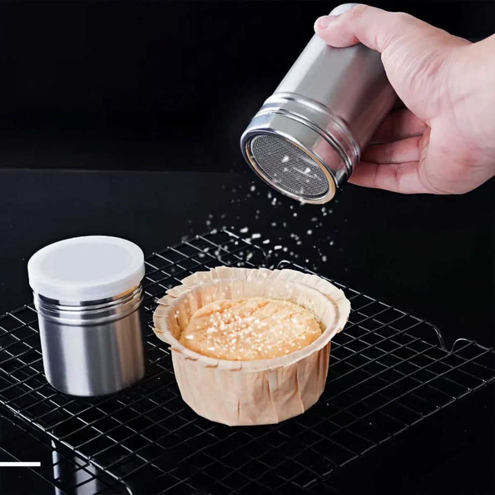 Stainless Steel Coffee Shaker, Cocoa Sieve Filter, Powdered Sugar, Flour Foam Spray Kitchen Tool, Cake BBQ Tools