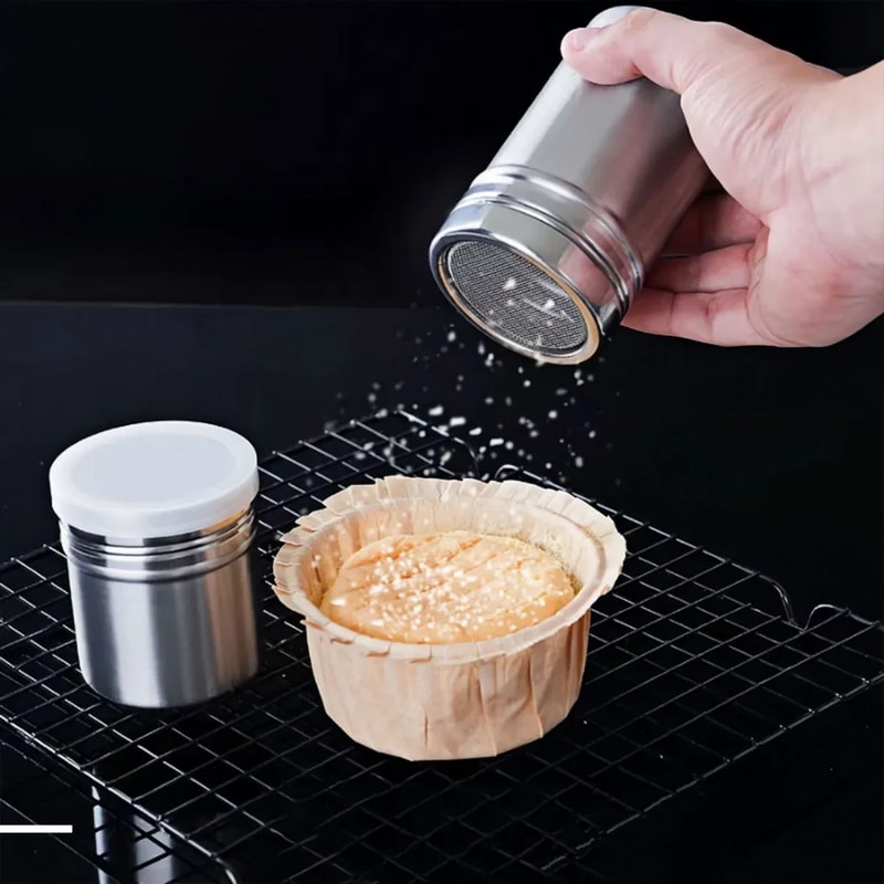 Stainless Steel Coffee Shaker, Cocoa Sieve Filter, Powdered Sugar, Flour Foam Spray Kitchen Tool, Cake BBQ Tools