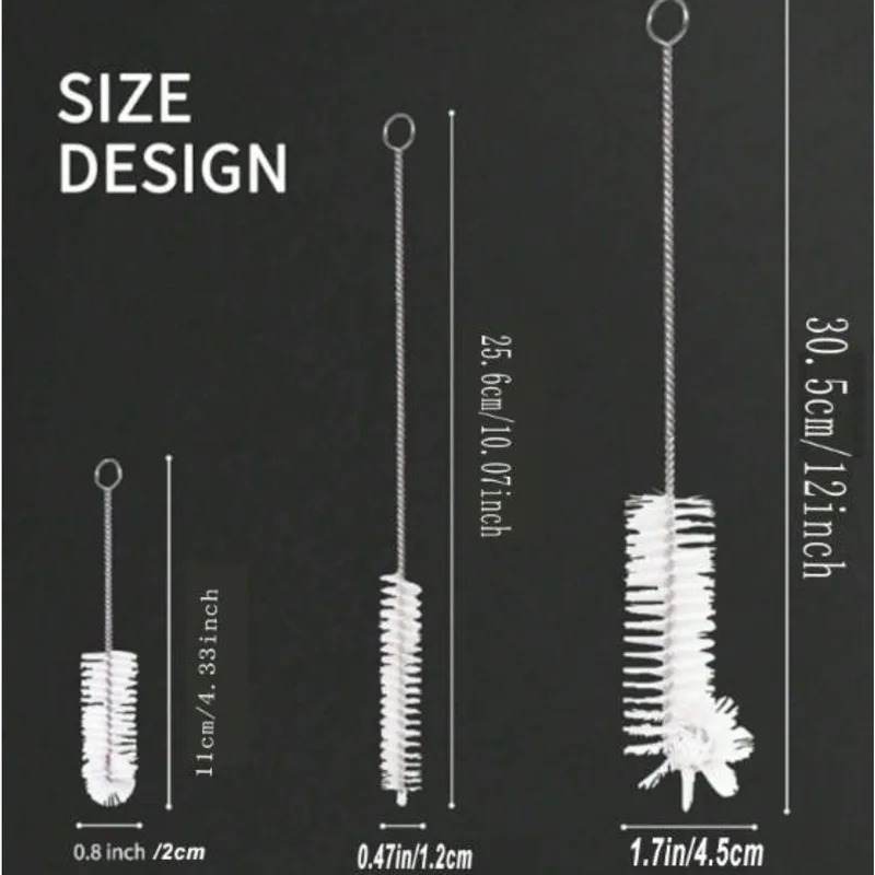 Nylon Multifunction Clean Brush Set Bottle Cleaning Brushes For Kitchen Tattoo Equipment 4