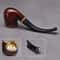 Classic Resin Pipe for Men, New Imitation Wood Pipe, Portable Copper Pot Bent Design, Durable Mini Cigarette Pipe