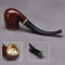 Classic Resin Pipe for Men, New Imitation Wood Pipe, Portable Copper Pot Bent Design, Durable Mini Cigarette Pipe