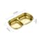 Gold Stainless Steel Seasoning Dish Hot Pot Dipping Bowl Square Soy Sauce Dish Barbecue Snack Plate 3