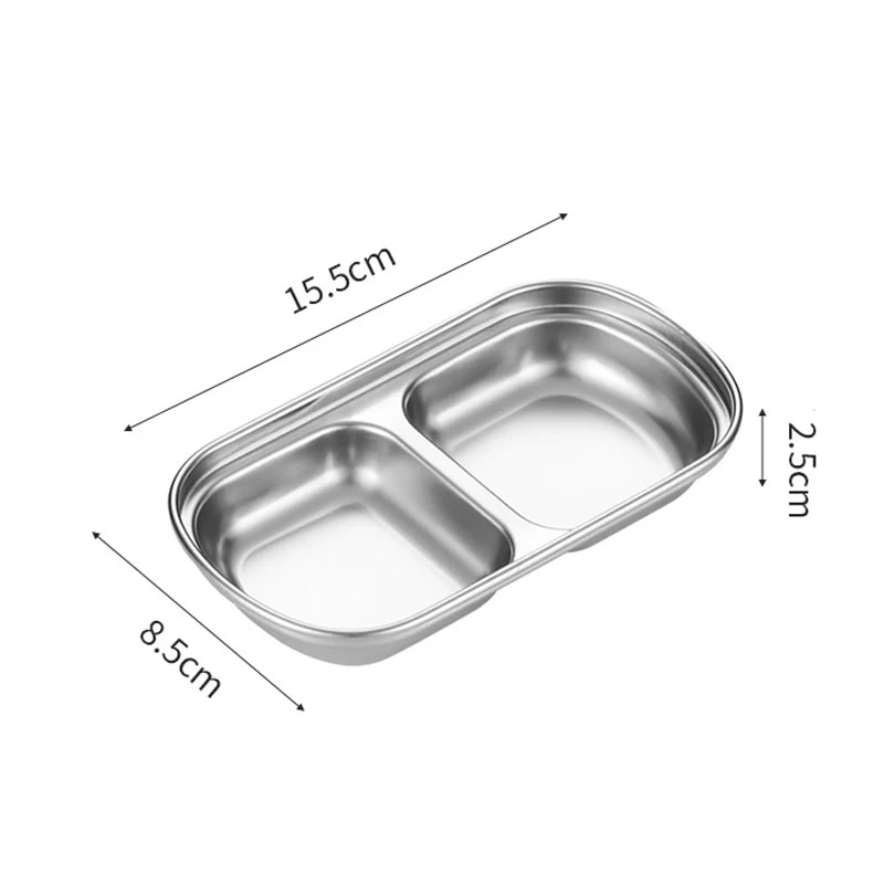 Gold Stainless Steel Seasoning Dish Hot Pot Dipping Bowl Square Soy Sauce Dish Barbecue Snack Plate 4