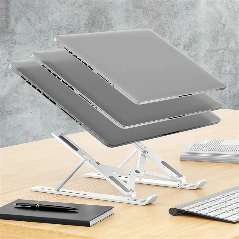 Adjustable Riser Cooling Bracket, Portable Laptop Stand Foldable, Notebook Support Base Holder for Laptop