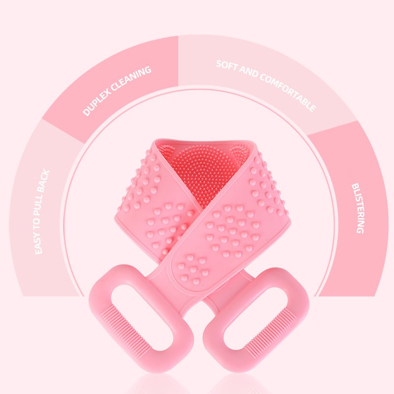 Silicone Body Sponge Brushes Bath Towels Scrubber Rubbing Back Peeling Shower Belt Skin Clean Brush 7