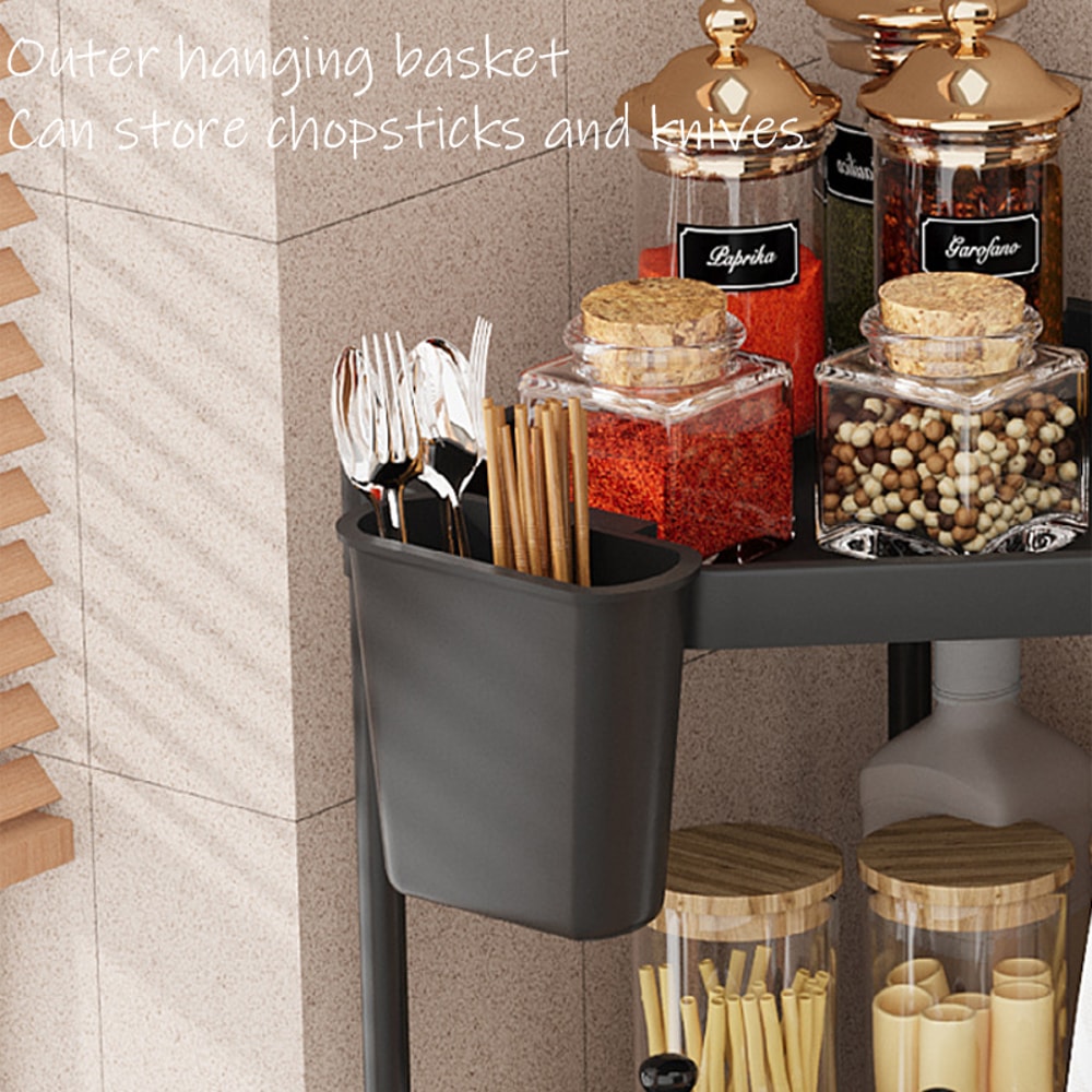 Multi Layer FanShaped Storage Rack In Kitchen Triangular Storage For Household Bedroom 3