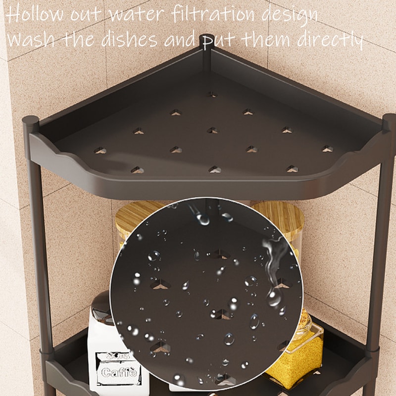 Multi Layer FanShaped Storage Rack In Kitchen Triangular Storage For Household Bedroom 4