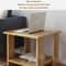 Modern Simple Side Table Solid Wood Bedroom Nightstand Stable Storage Rack With Sturdy Cabinet For 6