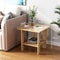 Modern Simple Side Table Solid Wood Bedroom Nightstand Stable Storage Rack With Sturdy Cabinet For 7