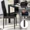 Dining Set, Glass Table with PU Leather Chairs, Modern Dining Room Set for Small Spaces