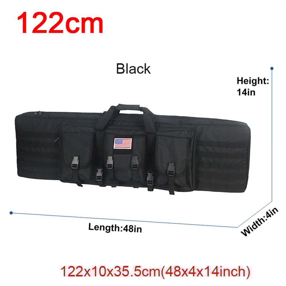 Molle Rifle Bag Tactical Double Rifle Case Sniper Backpack Airsoft Gun Holster For Hunting 7