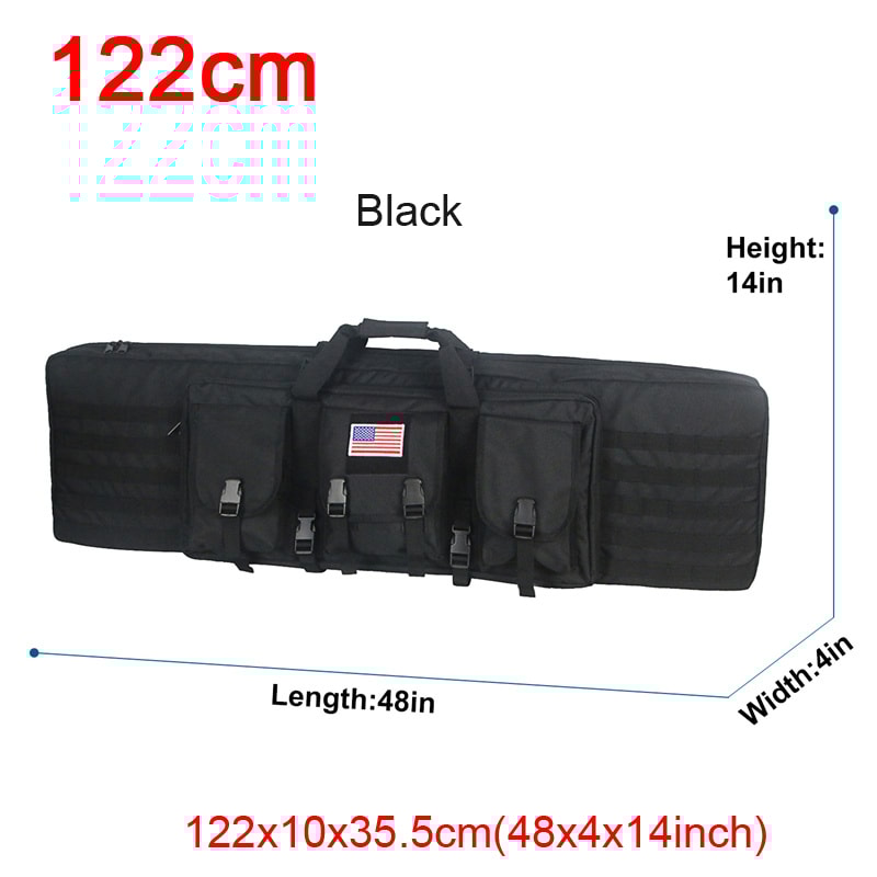 Molle Rifle Bag Tactical Double Rifle Case Sniper Backpack Airsoft Gun Holster For Hunting 7
