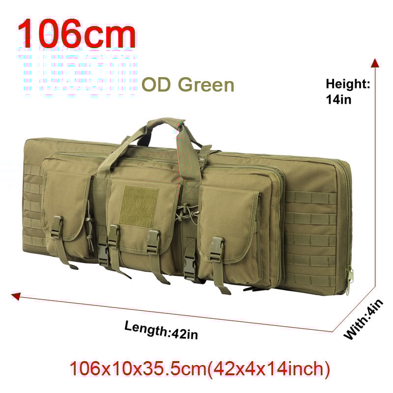 Molle Rifle Bag Tactical Double Rifle Case Sniper Backpack Airsoft Gun Holster For Hunting 8