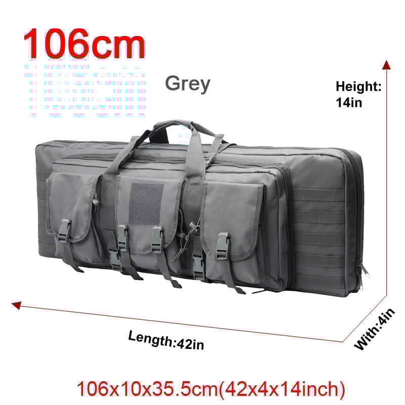 Molle Rifle Bag Tactical Double Rifle Case Sniper Backpack Airsoft Gun Holster For Hunting 6