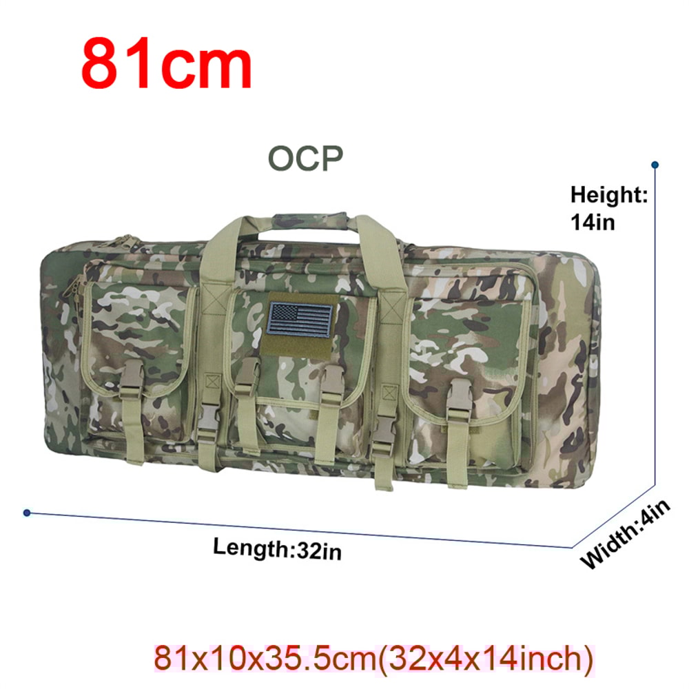 Molle Rifle Bag Tactical Double Rifle Case Sniper Backpack Airsoft Gun Holster For Hunting 9